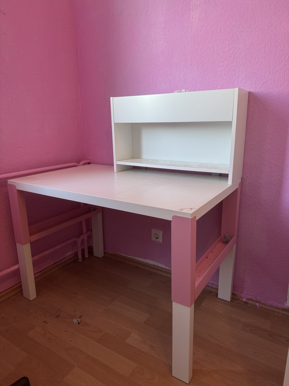 Schreibtisch Ikea weiß pink