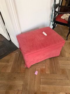 rote couch mit Ottoman- Schlafcouch Preis VB