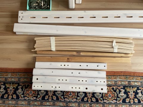 FLEXA Hochbett / Jugendbett aus Holz – mit Prinzessinnen-Spielvorhängen und Zubehör 4