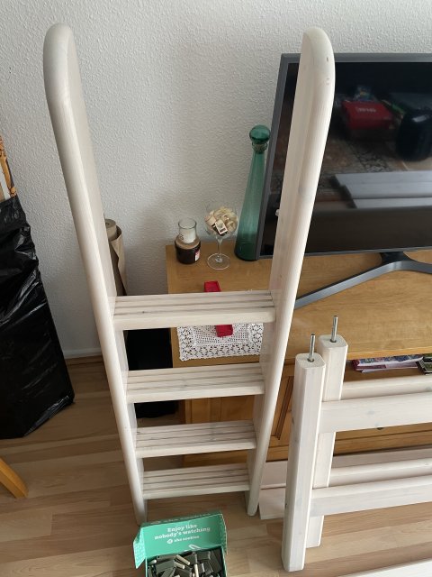 FLEXA Hochbett / Jugendbett aus Holz – mit Prinzessinnen-Spielvorhängen und Zubehör